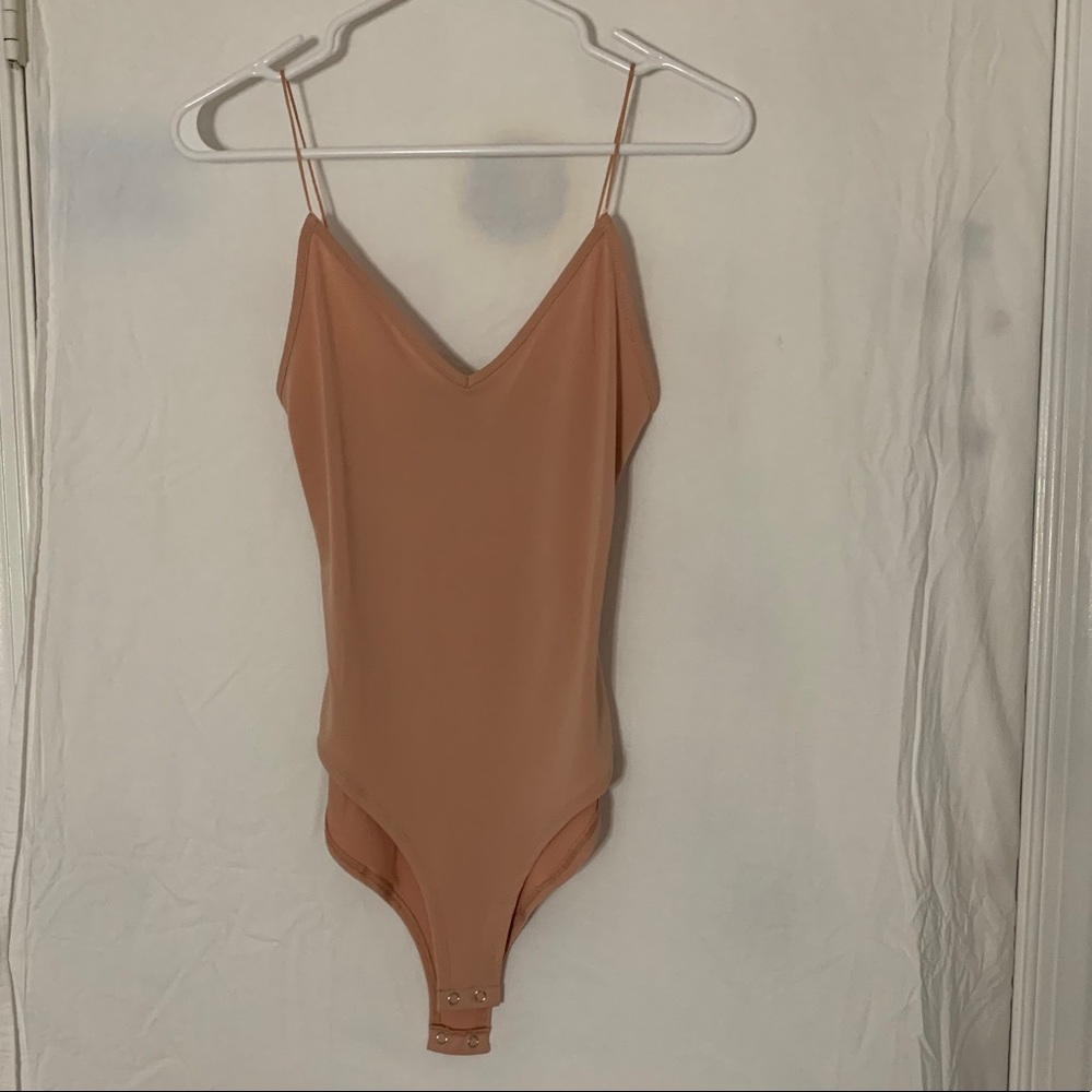 Light pink spaghetti strap bodysuit